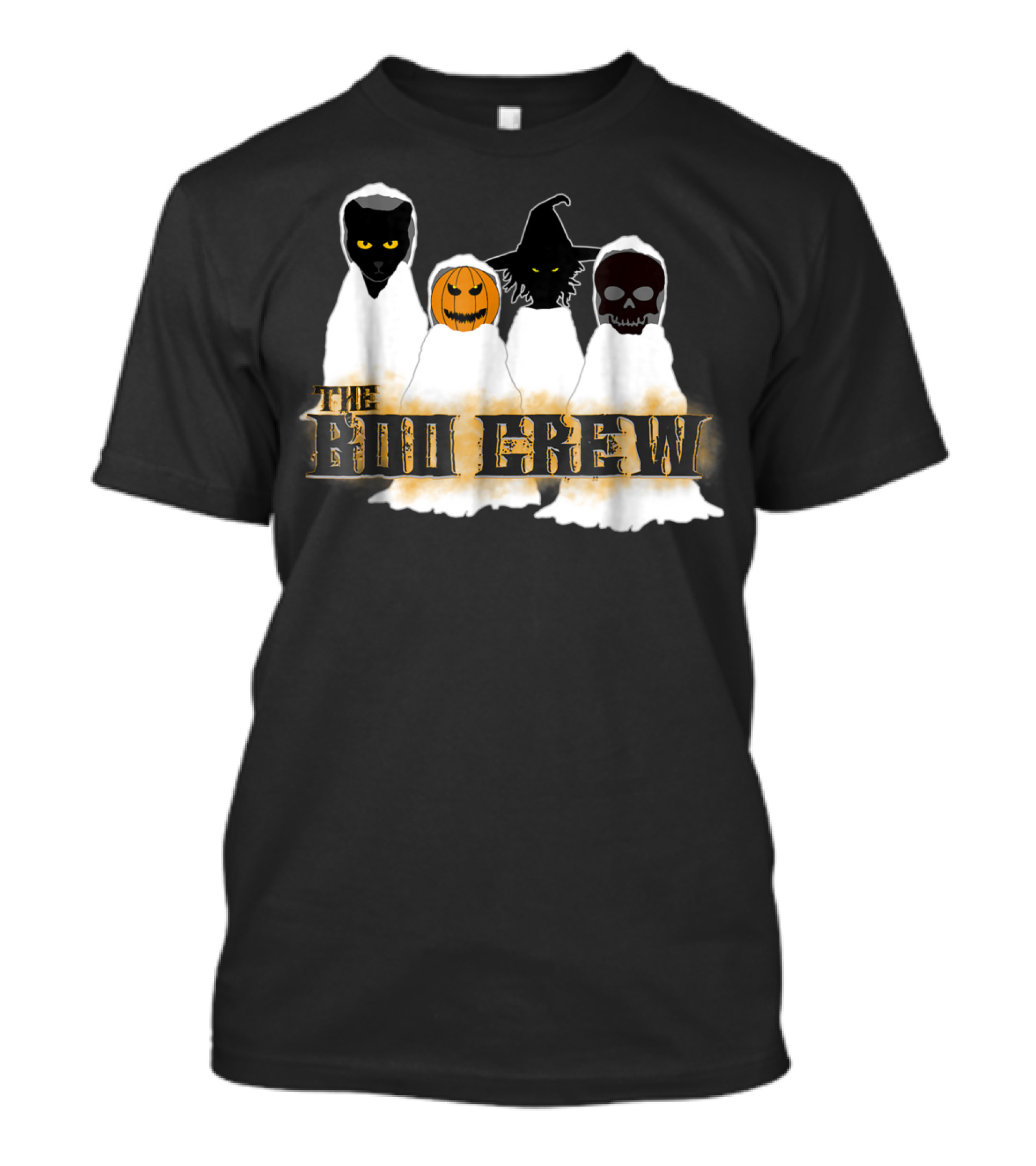 The Boo Crew Halloween Ghosts Funny Faces T-Shirt