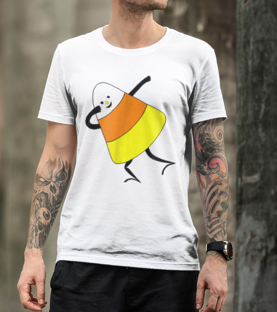 Halloween Candy Corn Dabbing Dance Fun T-Shirt