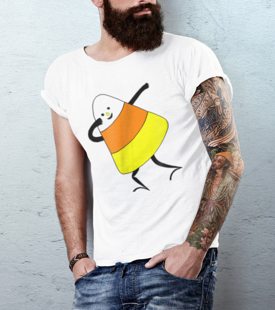 Halloween Candy Corn Dabbing Dance Fun T-Shirt