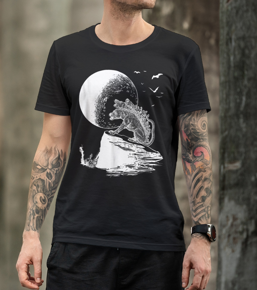 Cerberus Hell Hound Howling At The Moon Halloween T-Shirt