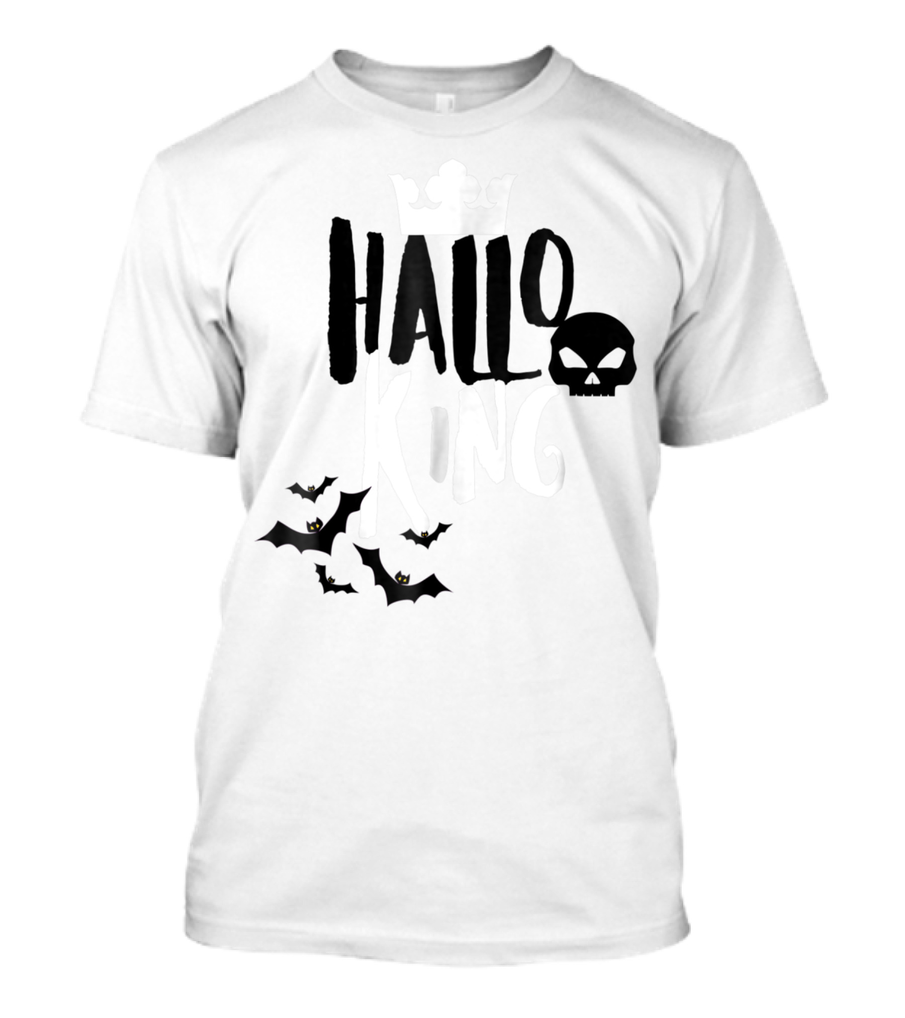 Halloween Costume Skull Bats Hallo King Crown T-Shirt