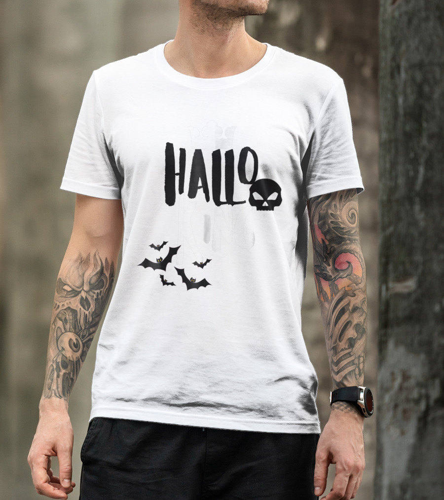 Halloween Costume Skull Bats Hallo King Crown T-Shirt