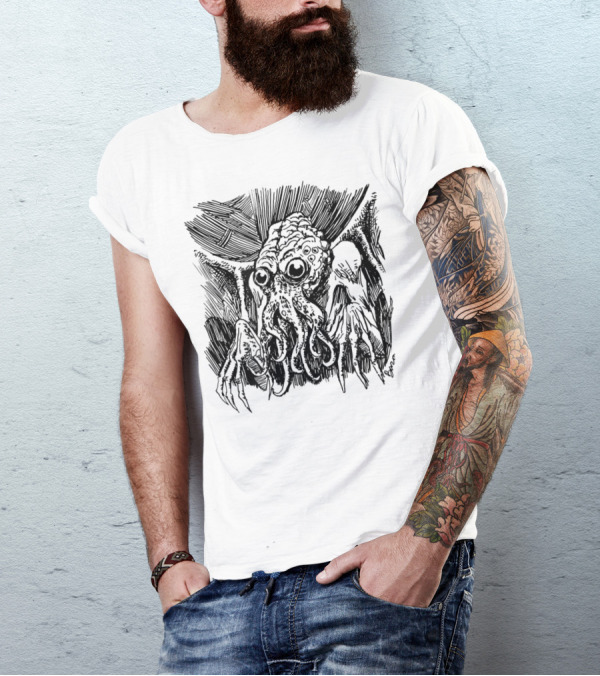 Halloween Cthulhu Lovecraft Monster Vintage Horror T-Shirt
