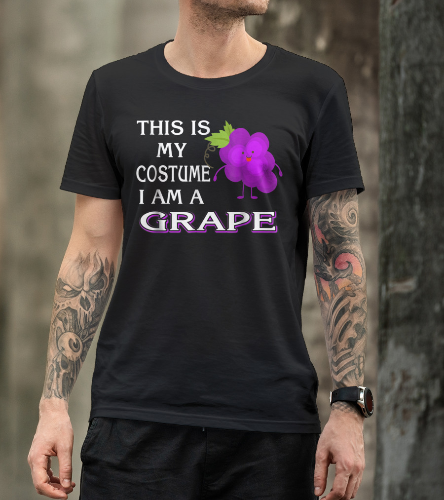 This Is My Costume I Am A Grape Halloween Cute Grape T-Shirt