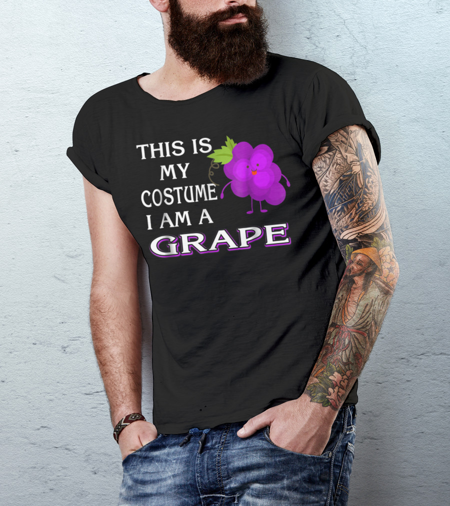 This Is My Costume I Am A Grape Halloween Cute Grape T-Shirt