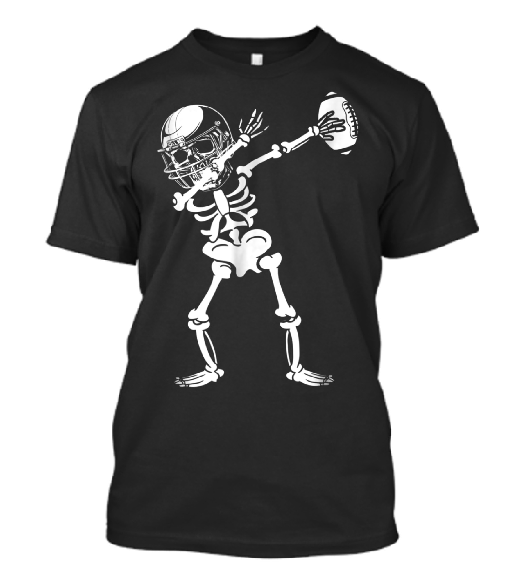 Halloween Skeleton Dabbing Football Player T-Shirt