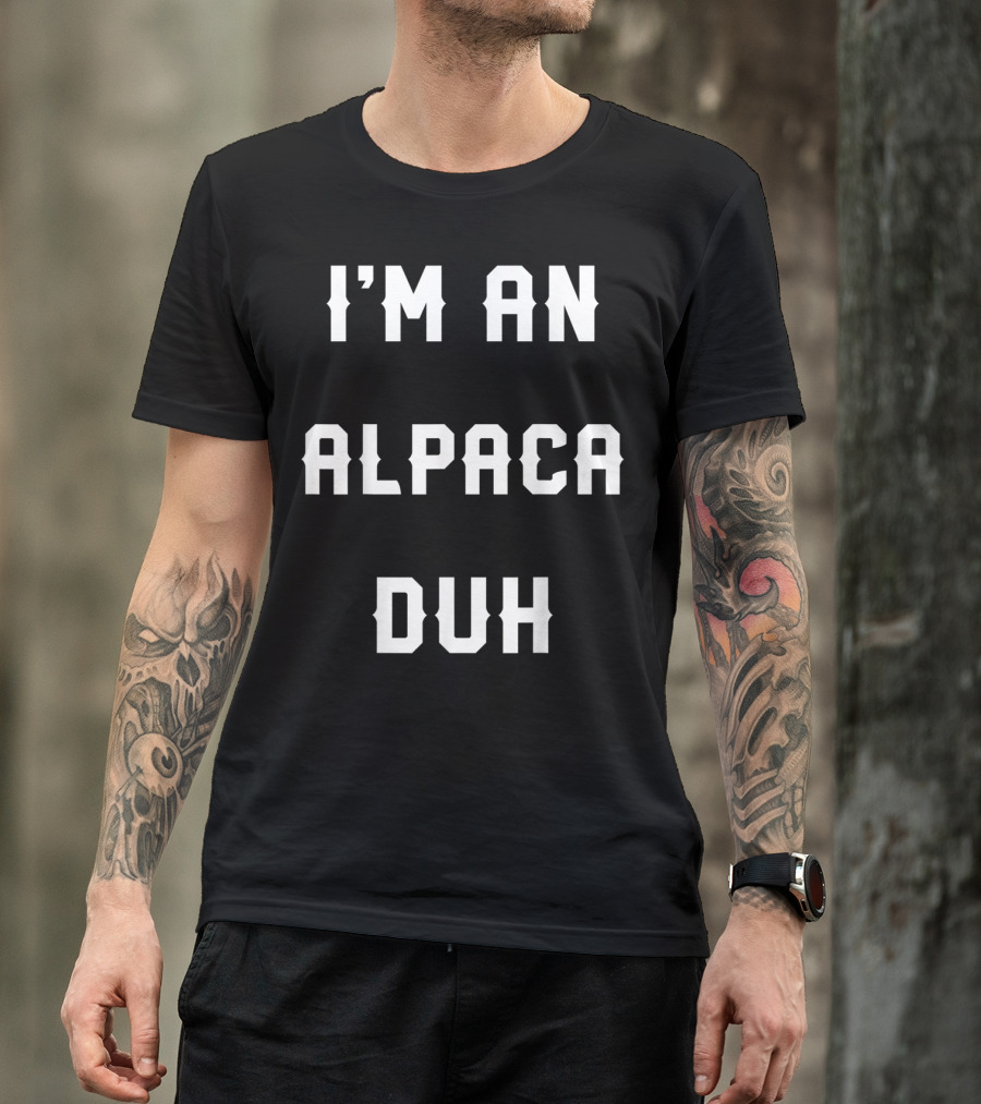 Halloween Easy Alpaca Costume I'm An Alpaca Duh T-Shirt