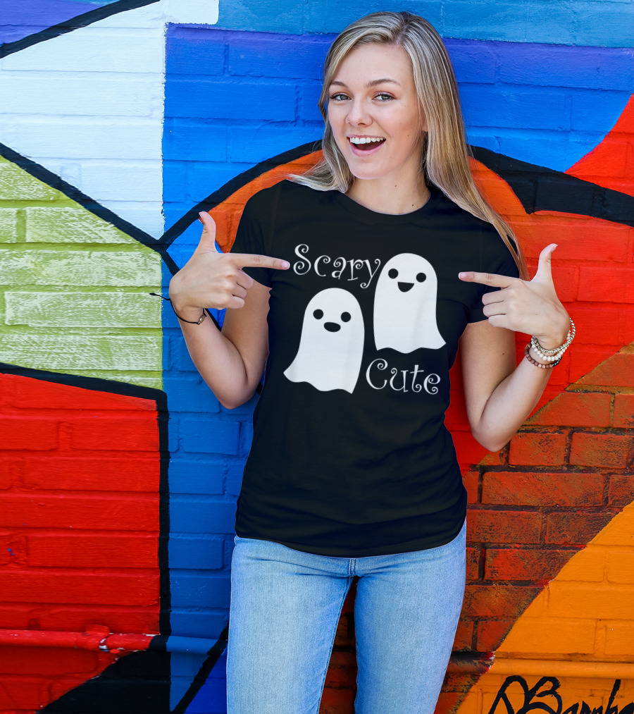 Scary Cute Halloween Emoji Ghosts T-Shirt