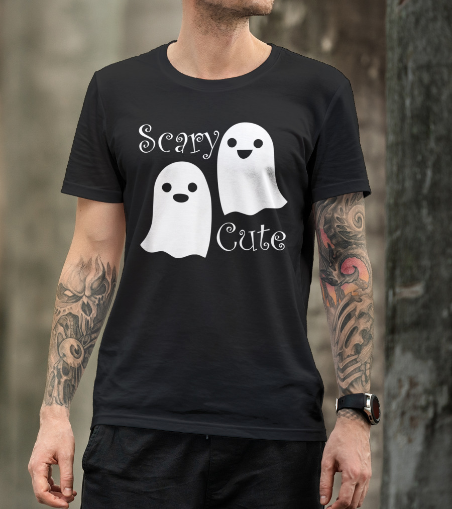 Scary Cute Halloween Emoji Ghosts T-Shirt