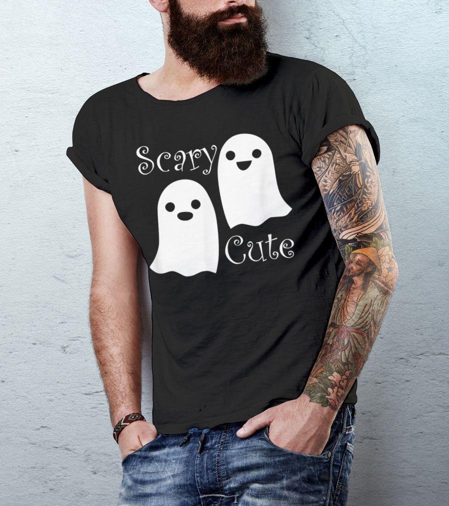 Scary Cute Halloween Emoji Ghosts T-Shirt