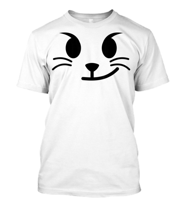 Halloween Cat Face Wry Smile Emoji Costume T-Shirt