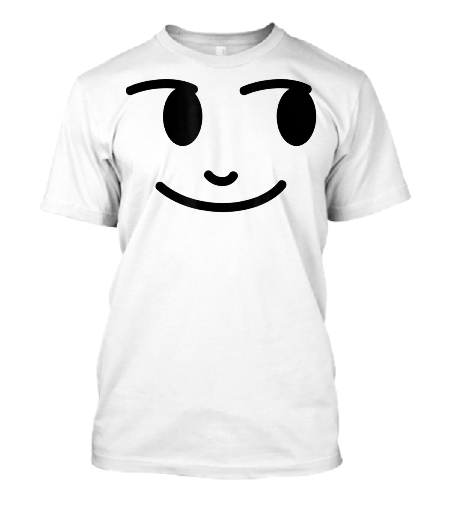 Halloween Emojis Creepy Smirking Moon Face T-Shirt