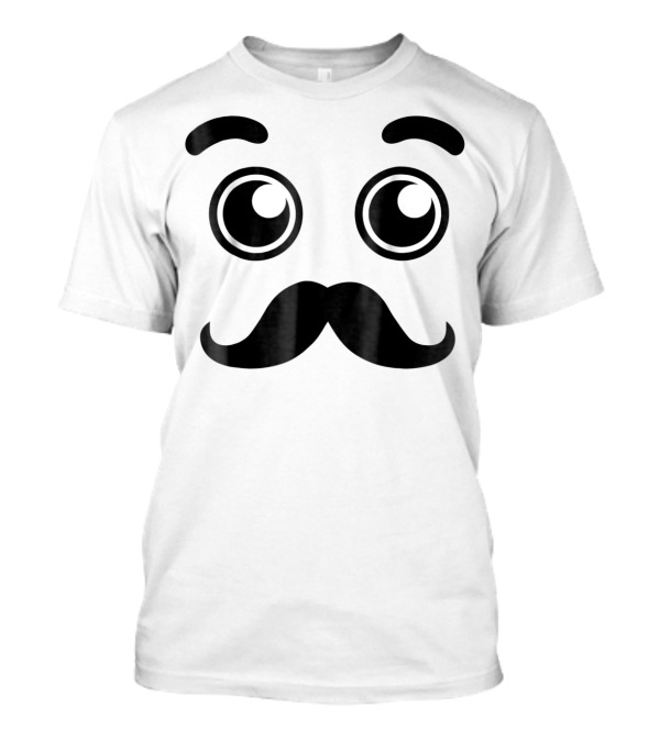 Halloween Emojis Costume Mustache Emoticon Face T-Shirt