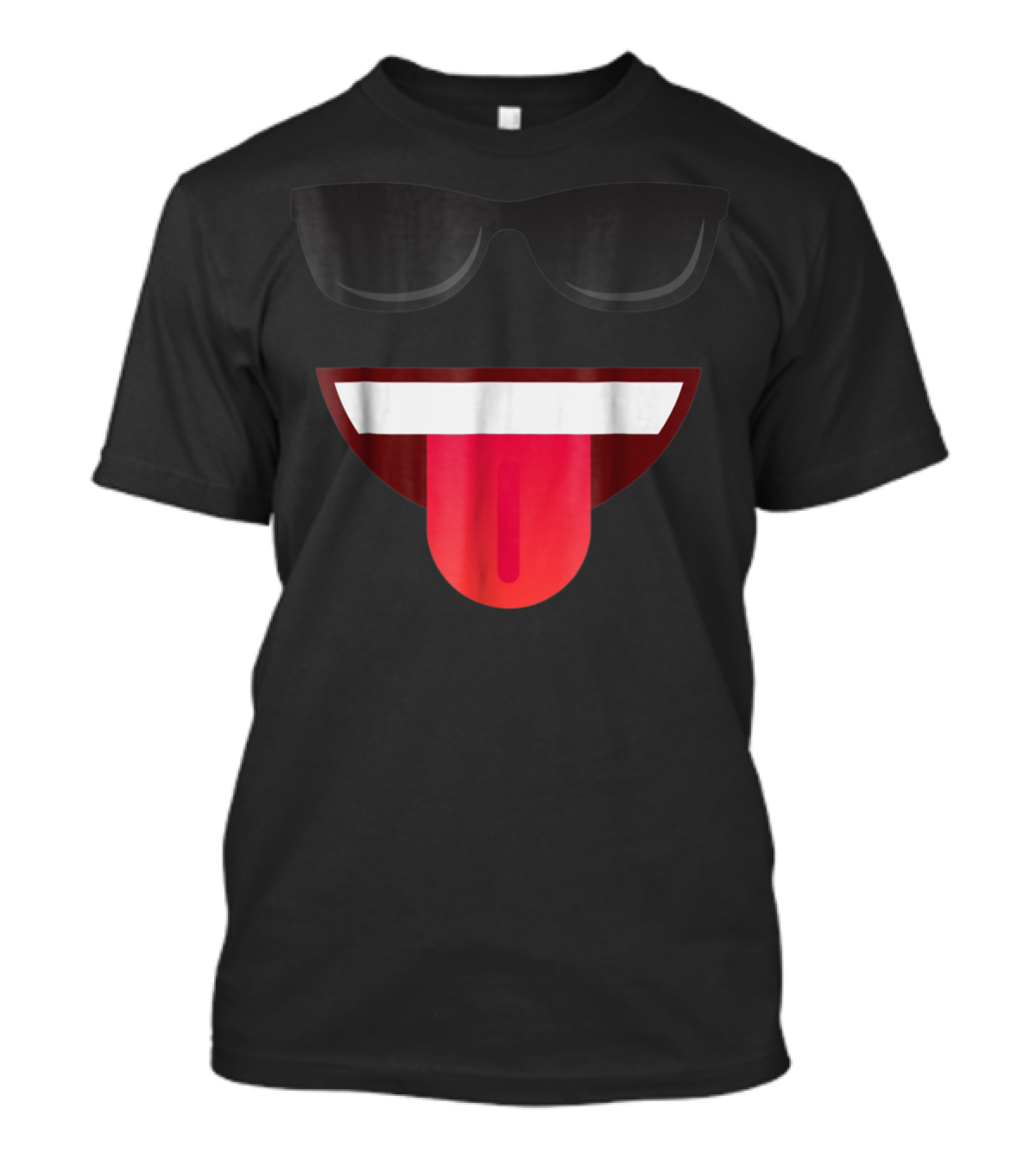 Halloween Emojis Costume Emoticon Smile Cool Tongue Out Glasses T-Shirt