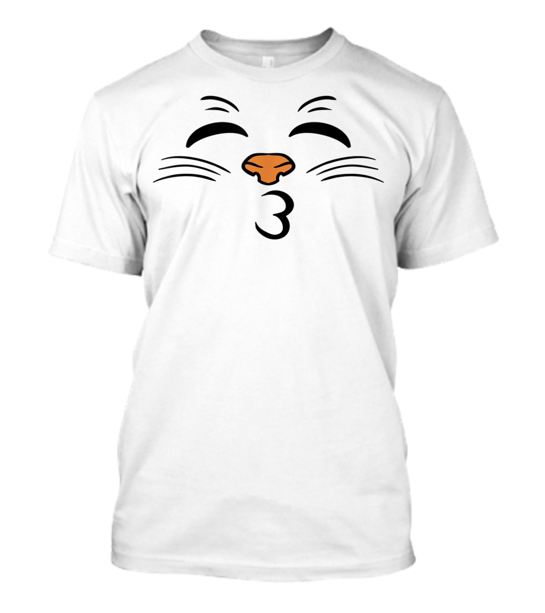 Halloween Kissing Cat Face Emoji Costume T-Shirt