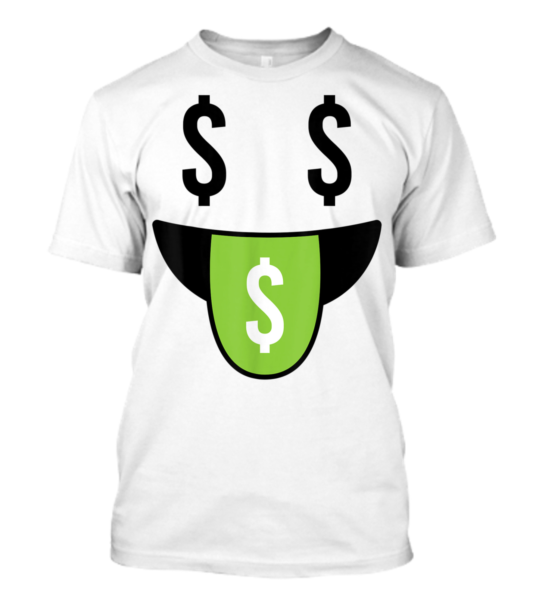 Halloween Money Face Emoji Costume Dollar Emoticon T-Shirt