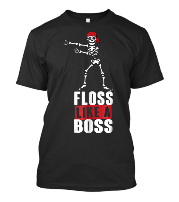 Halloween Floss Like A Boss Skeleton Dancing T-Shirt