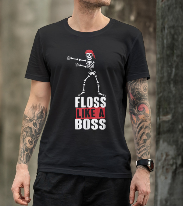 Halloween Floss Like A Boss Skeleton Dancing T-Shirt