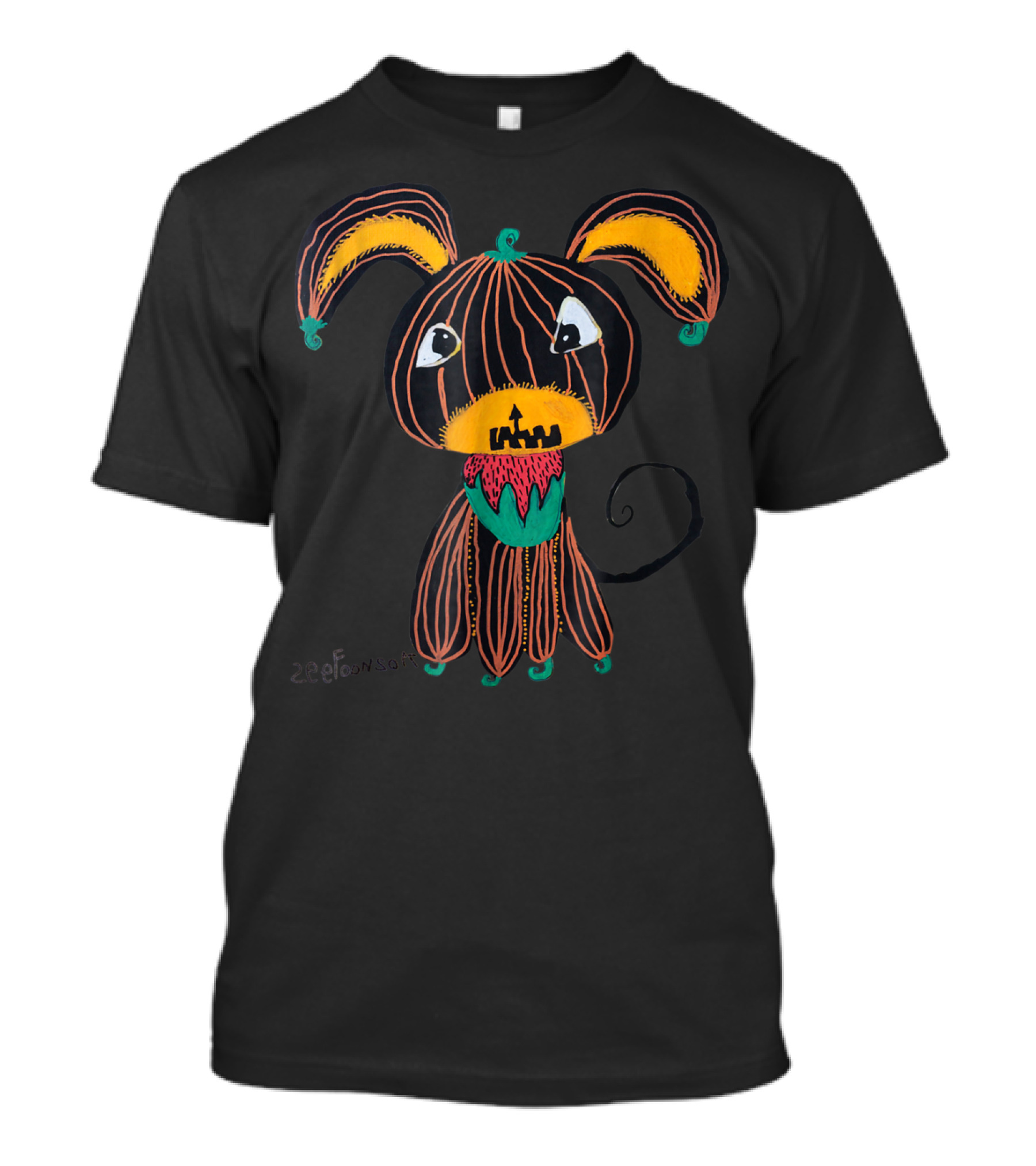 Halloween Pumpkin Head Dog For Kids By Seefoon T-Shirt