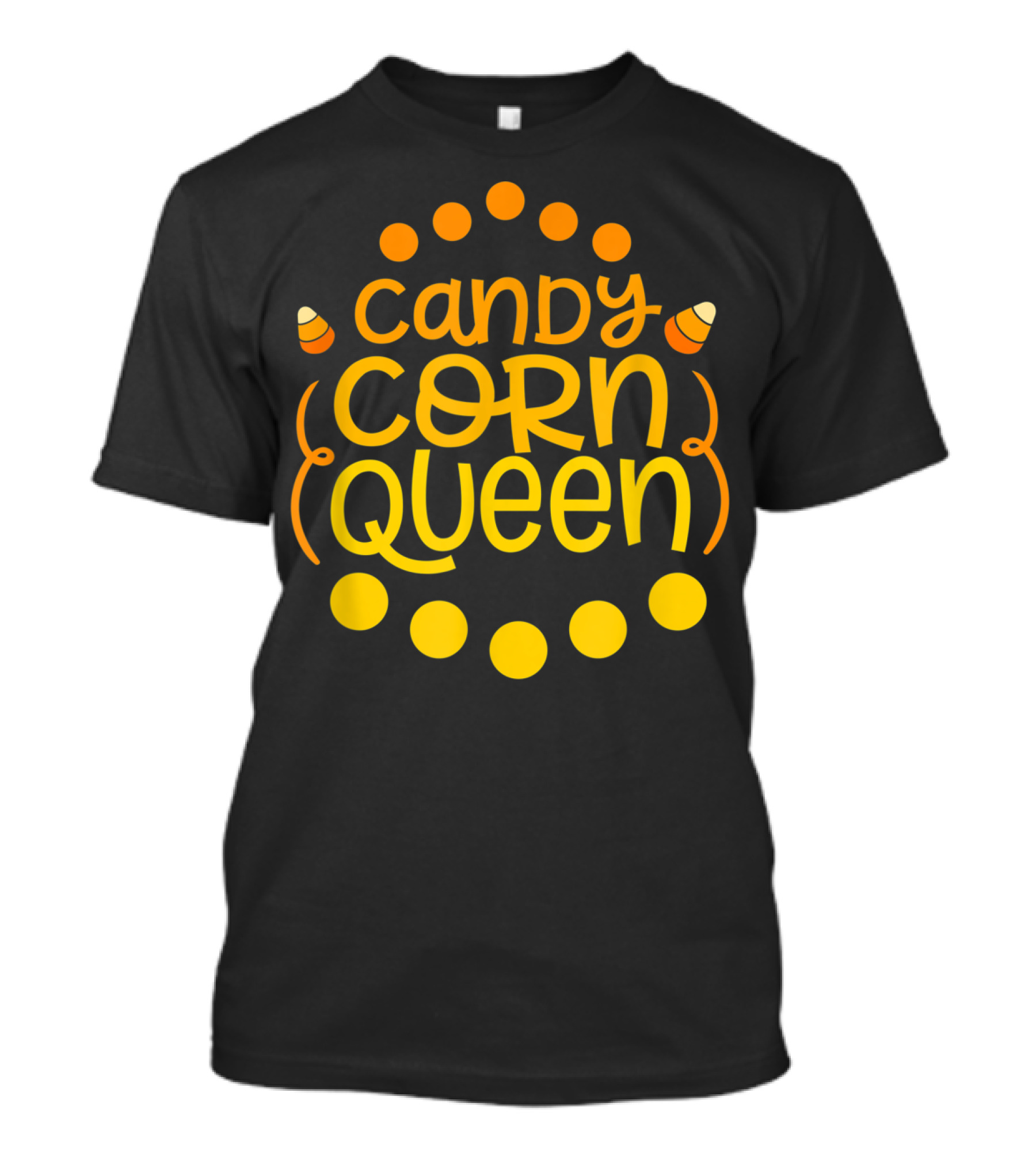 Candy Corn Queen Halloween Girls Women T-Shirt