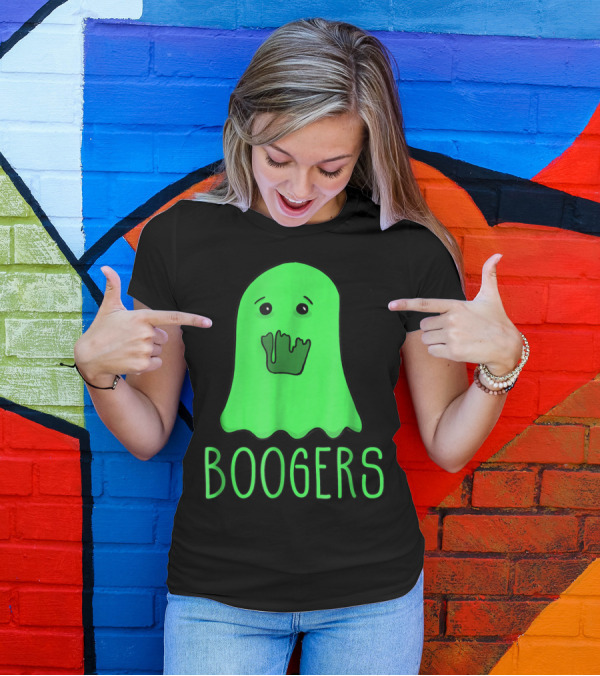 Horrifying Green Ghost Boogers Halloween Snot T-Shirt