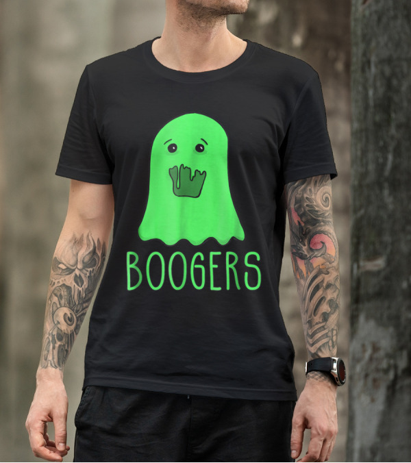 Horrifying Green Ghost Boogers Halloween Snot T-Shirt