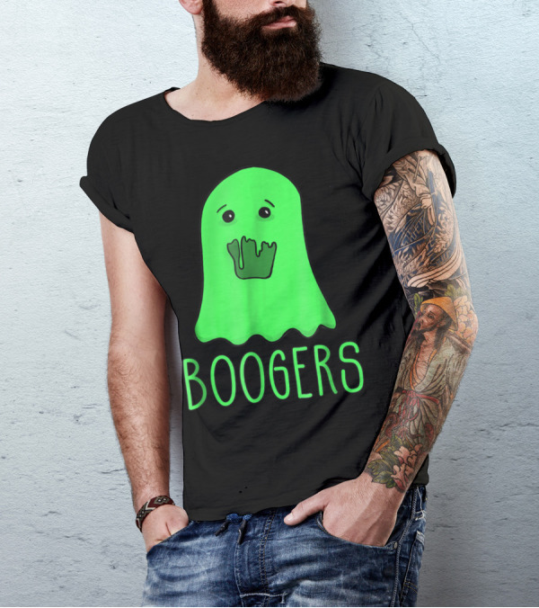 Horrifying Green Ghost Boogers Halloween Snot T-Shirt