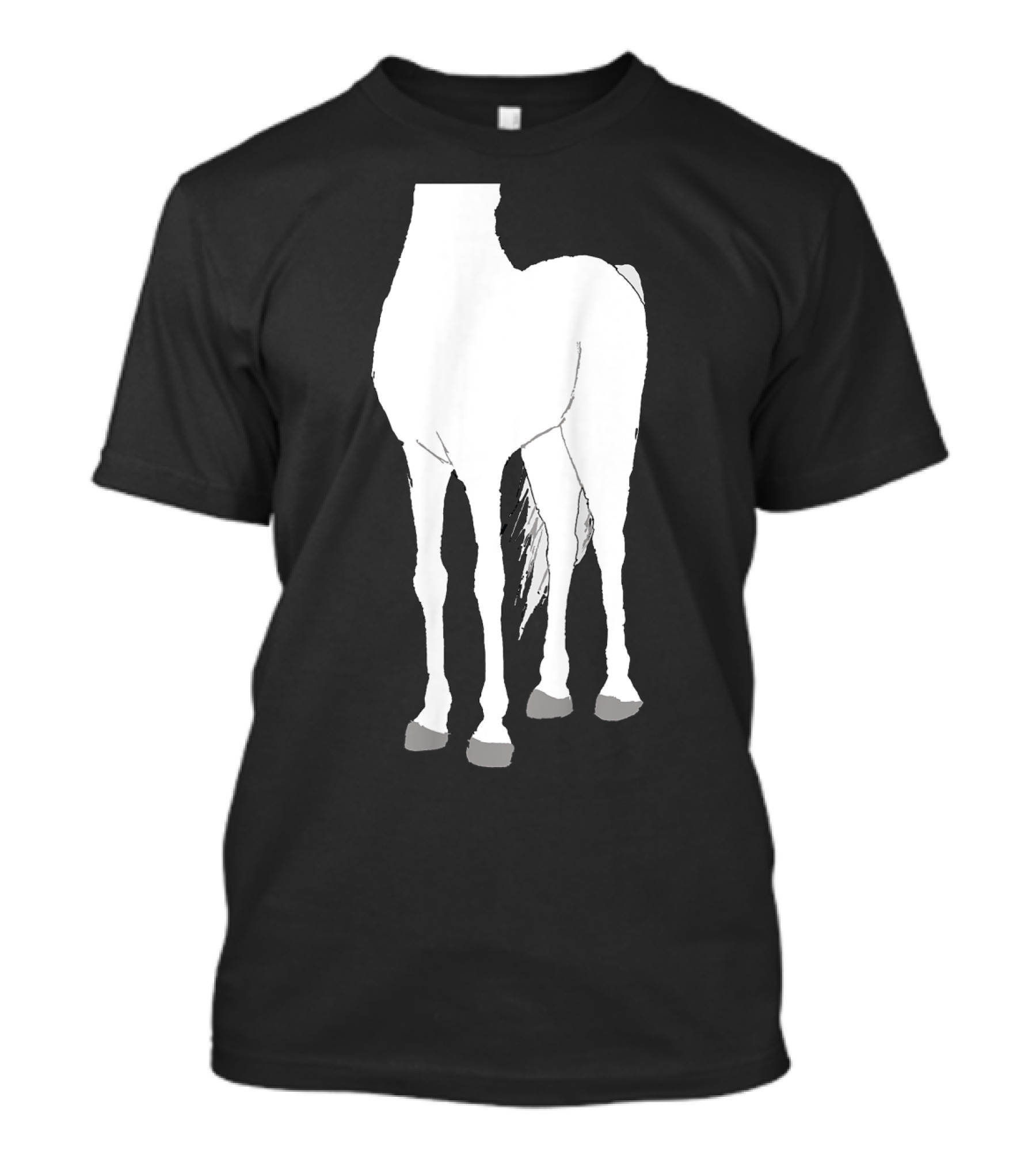 Halloween White Horse Optical Illusion Body T-Shirt
