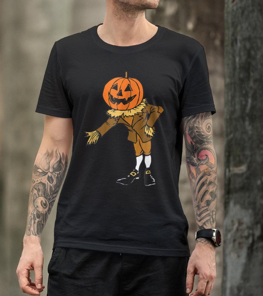 Halloween Jacko'lantern Pumpkin King In Classic Scarecrow T-Shirt