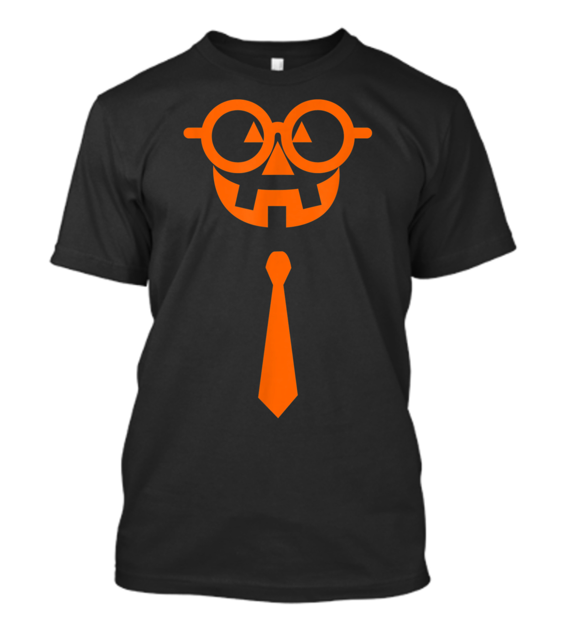 Halloween Pumpkin Nerd Tie Math Teacher T-Shirt