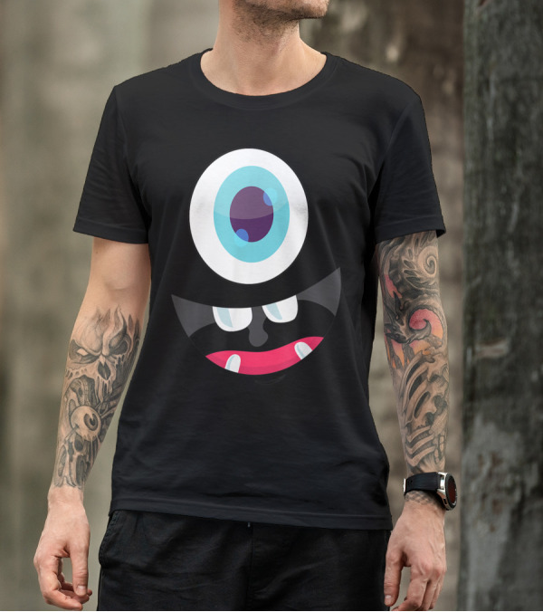 Halloween Monster Cyclops Smiling Face T-Shirt