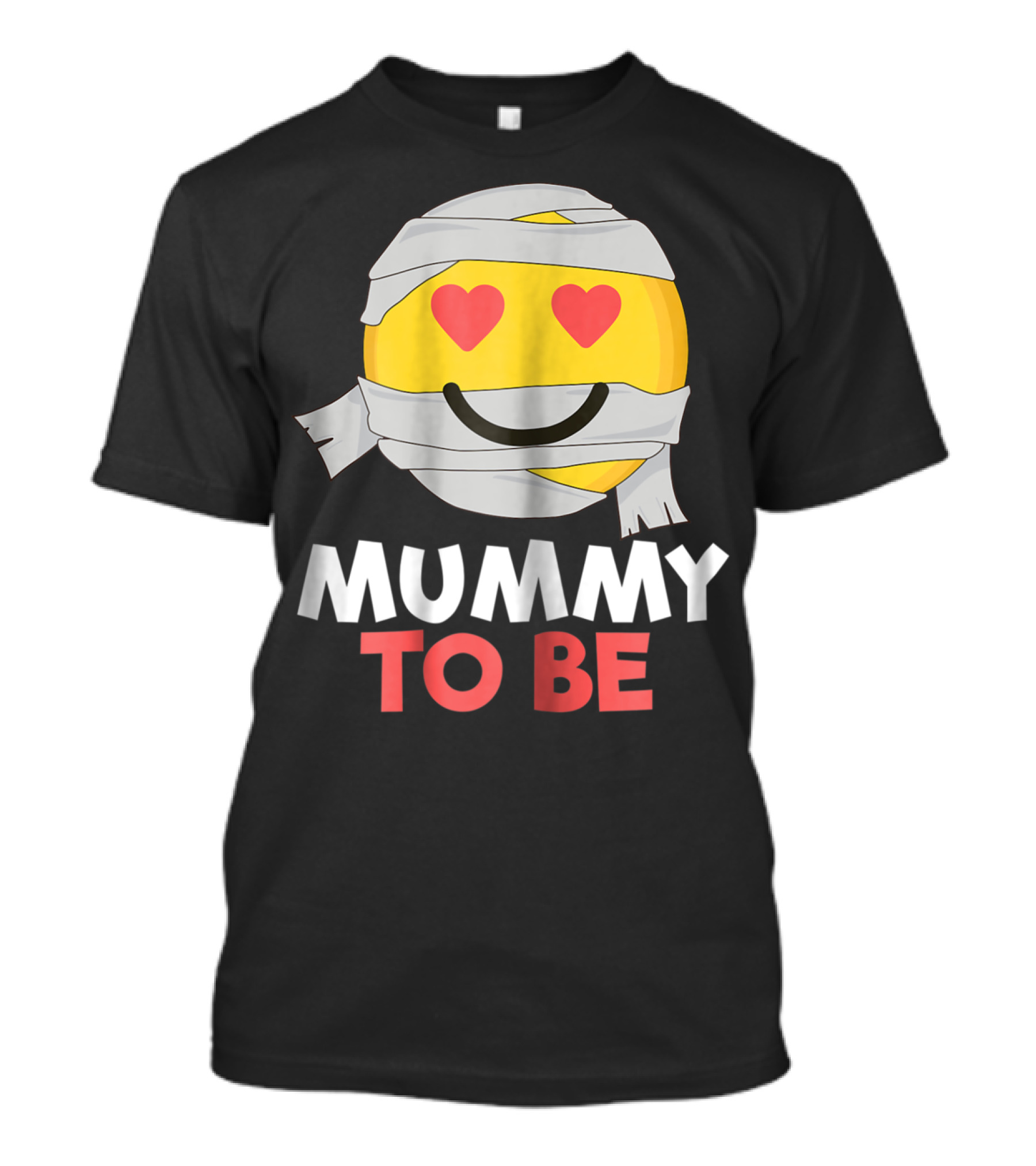 Mummy Emoji Halloween Mummy To Be Pregnancy T-Shirt