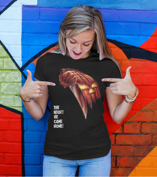 Halloween Pumpkin Knife The Night He Came Home T-Shirt