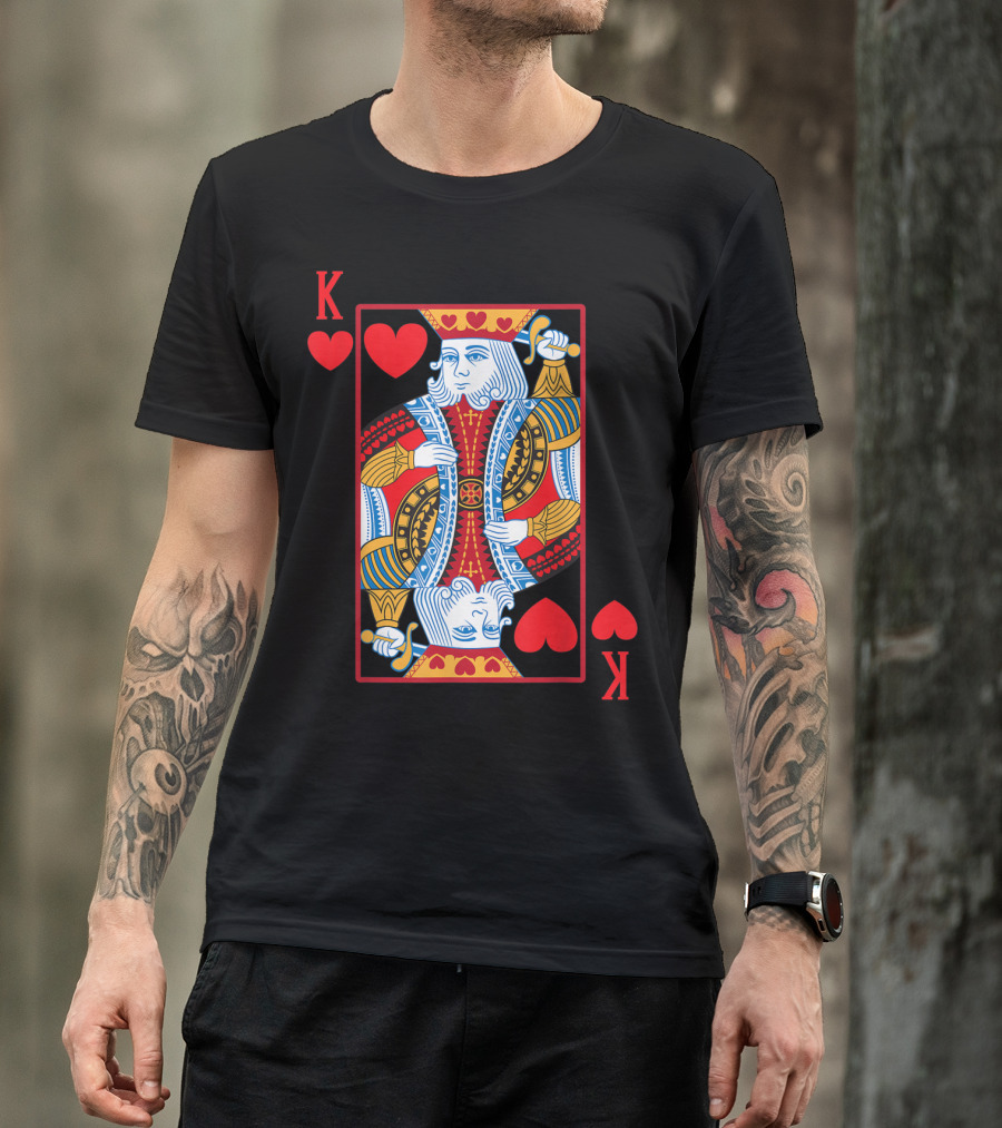 King Of Hearts Halloween Playing Card Costume T-Shirt