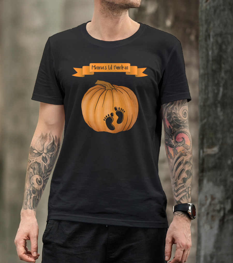 Mama's Lil Pumpkin Halloween Pregnancy Announcement T-Shirt