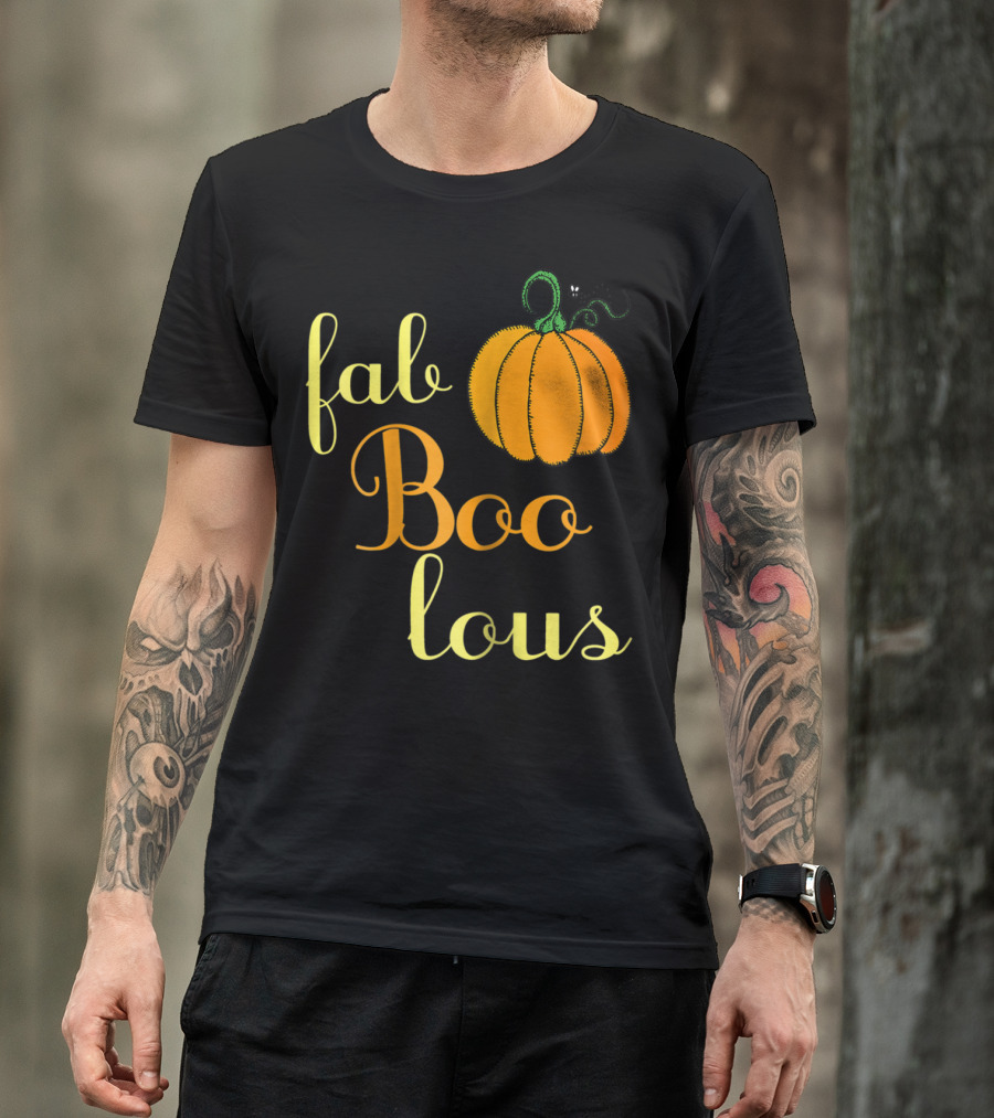 Fab-BOO-lous Halloween Pumpkin Cute Spooky Funny Fabulous T-Shirt