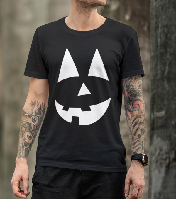 Halloween Pumpkin Smiling Face Iconic Jack-O'-Lantern T-Shirt