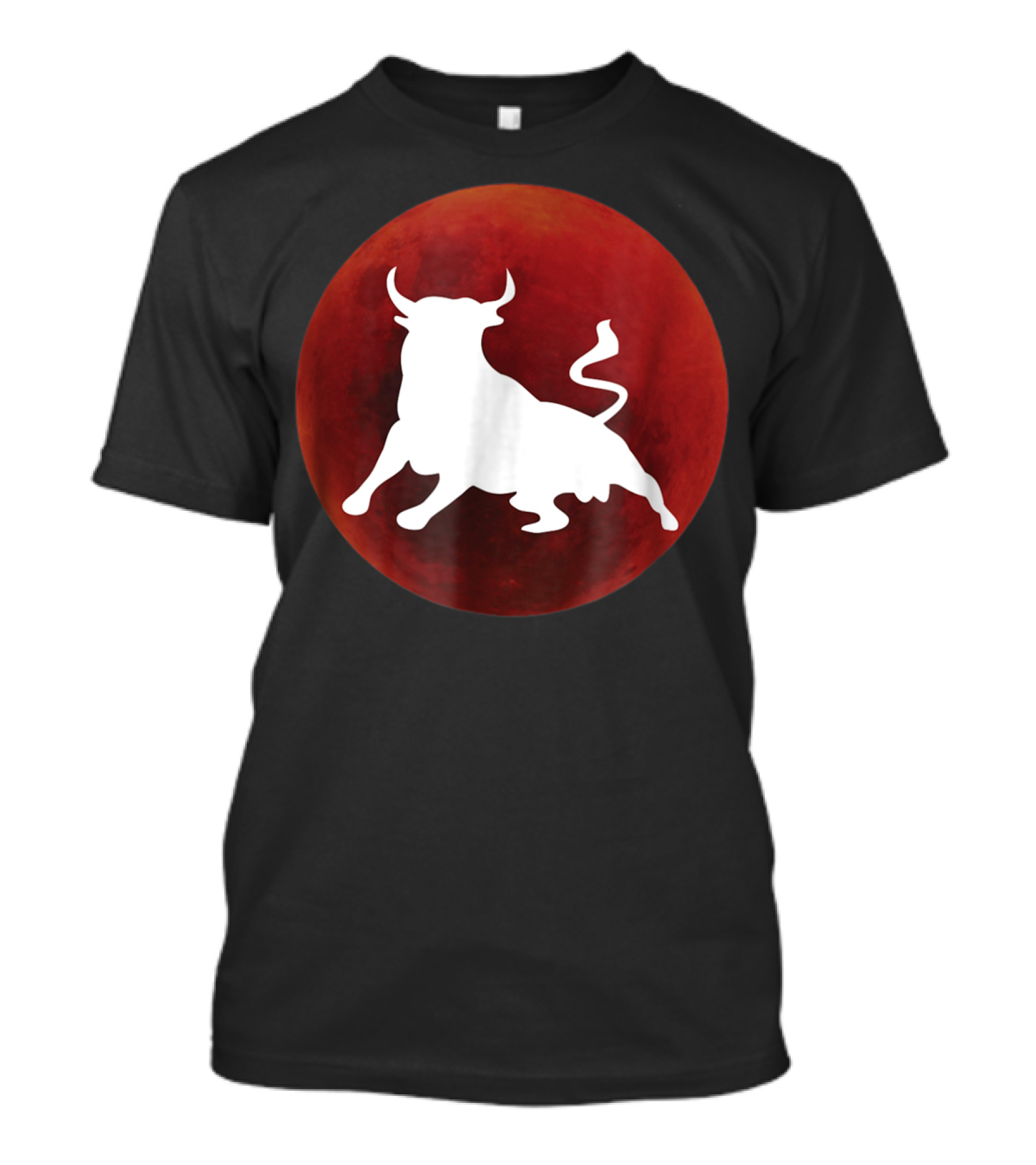 Halloween Raging Bull Scary Raging Bull Blood Moon T-Shirt