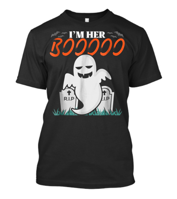 I'm Her Boo Halloween Ghost Couple R.I.P Tombstones T-Shirt