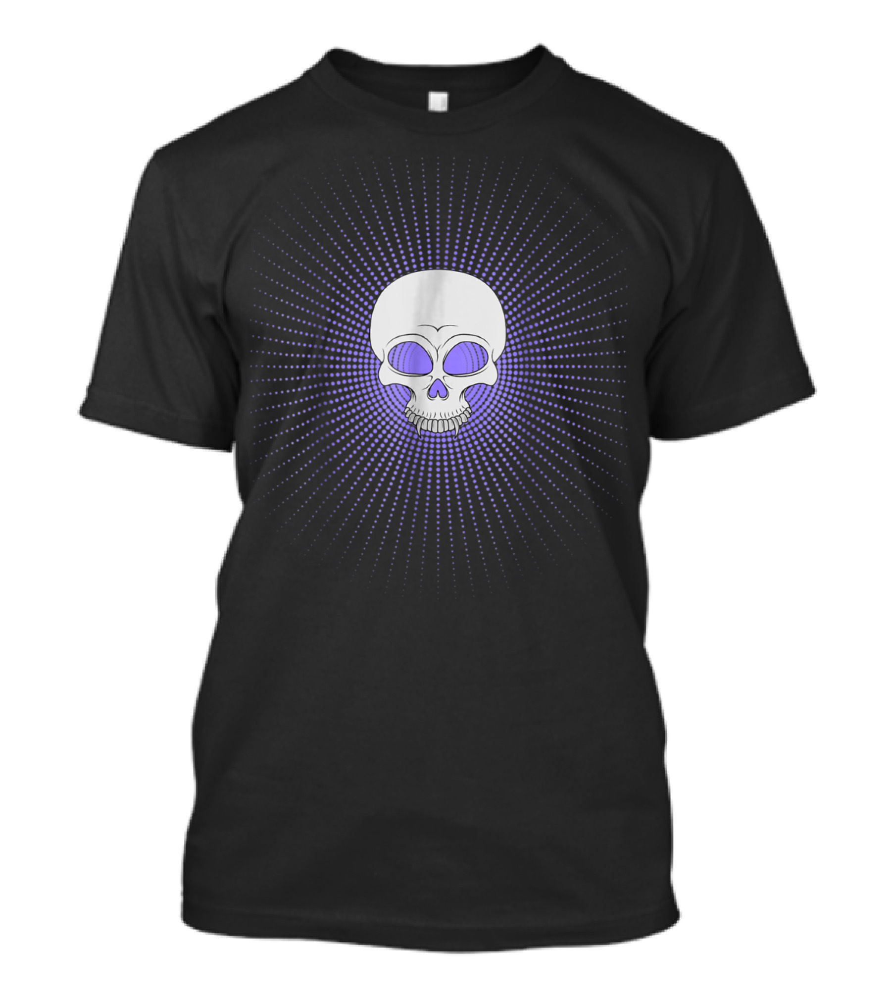 Halloween Scary Skull With Purple Pattern For Son Husband T-Shirt