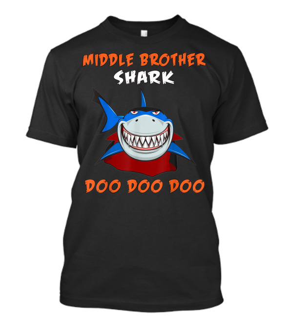 Middle Brother Shark Doo Doo Doo Dracula Halloween T-Shirt
