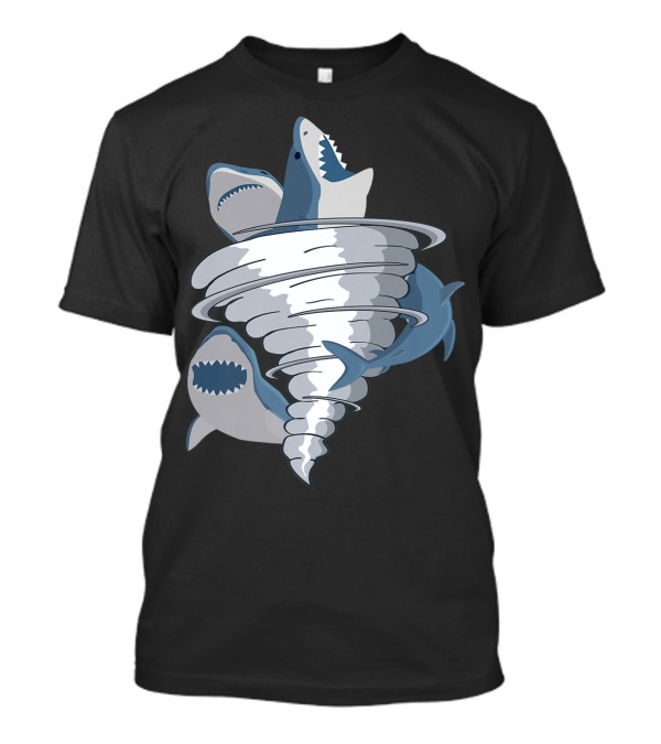 Great White Shark Tornado Halloween Tiger Concept T-Shirt