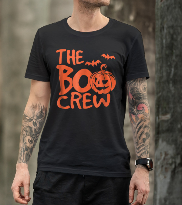 The Boo Crew Halloween Pumpkin Bats T-Shirt