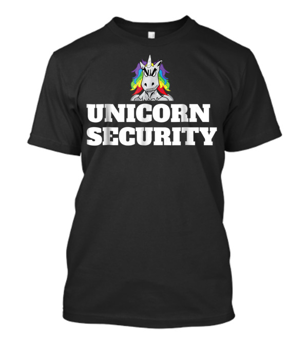 Unicorn Security Halloween Rainbow Mane T-Shirt