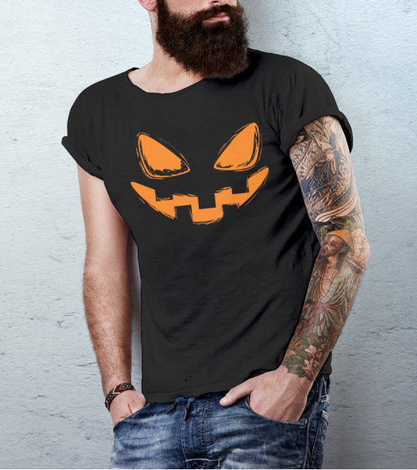 Halloween Scary Pumpkin Face T-Shirt