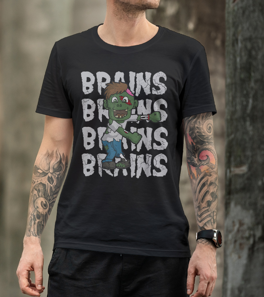Zombie Brains Flossing Dance Halloween T-Shirt