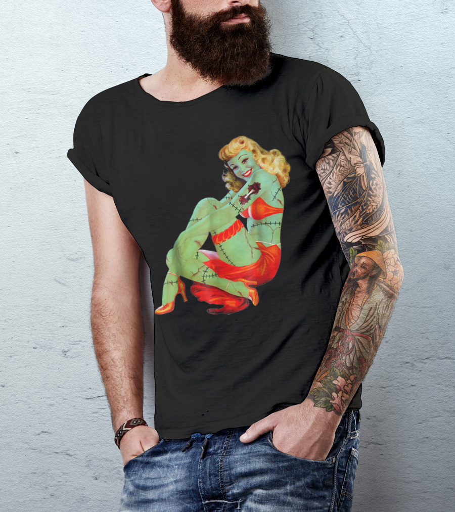 Halloween Pin Up Zombie Girl Apocalypse Cute T-Shirt