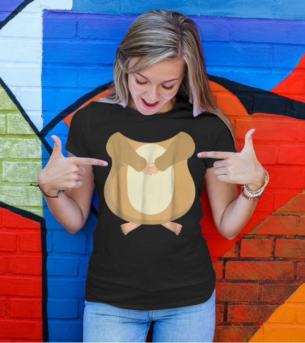 Hamster Halloween Animal Body Costume Ith Hands Clasped T-Shirt