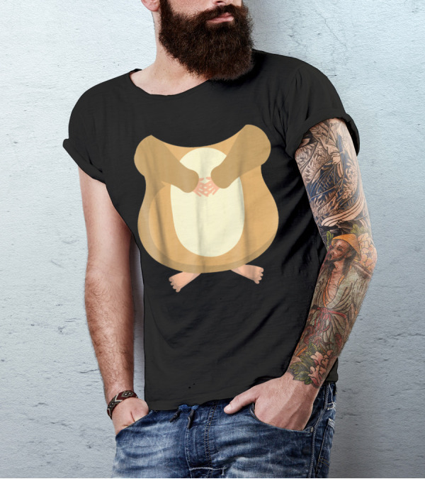 Hamster Halloween Animal Body Costume Ith Hands Clasped T-Shirt