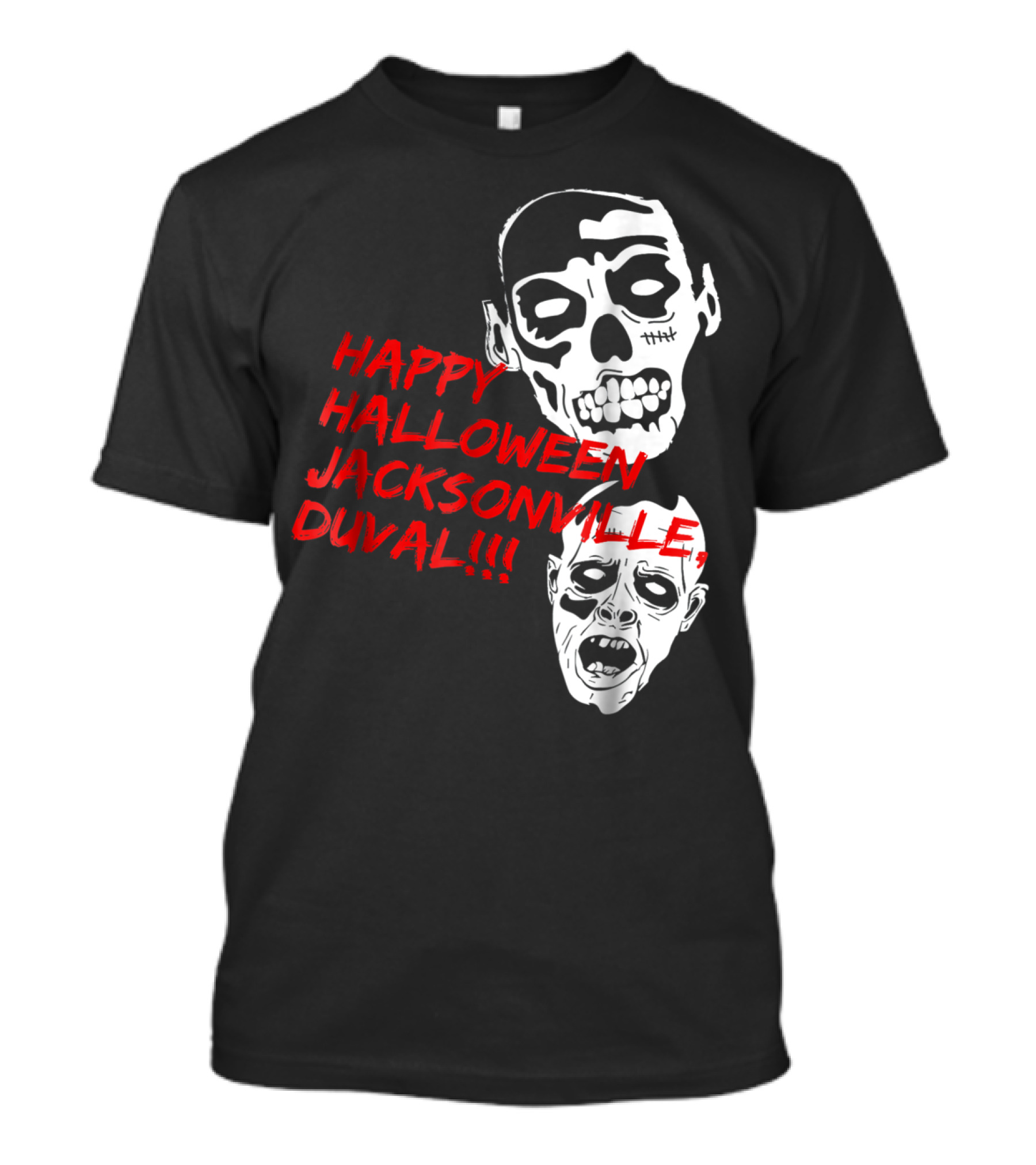 Happy Halloween Jacksonville Duval Skulls T-Shirt